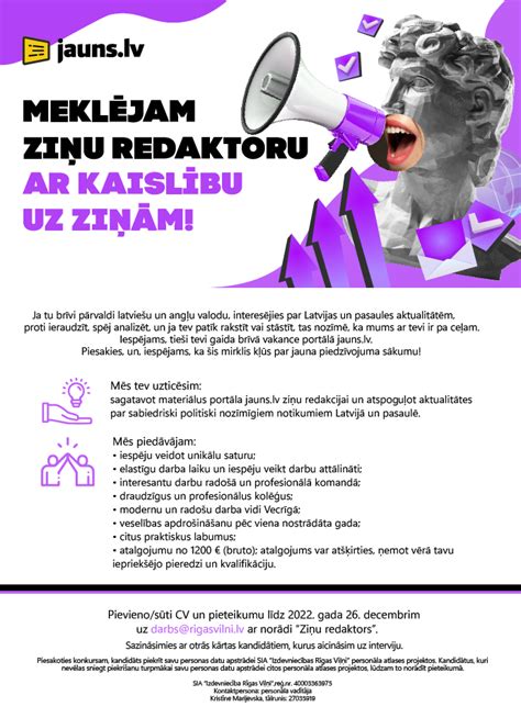 redaktors vakance